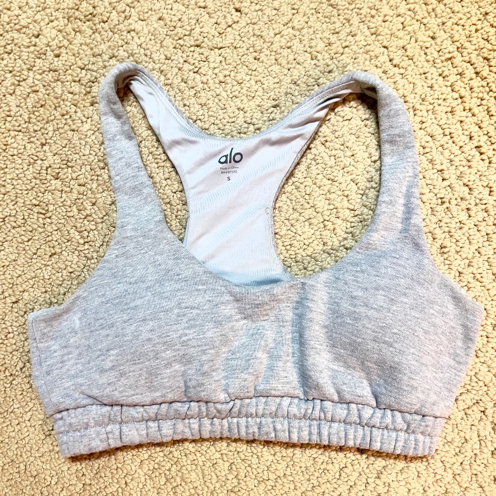 Alo Accolade Sports Bra Gray
